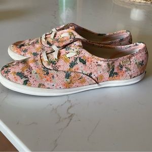 Keds Floral Pink and Green Sneakers